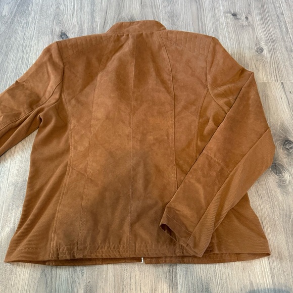 New Directions Faux Suede Brown Jacket Women’s Size Medium - Picture 2 of 2